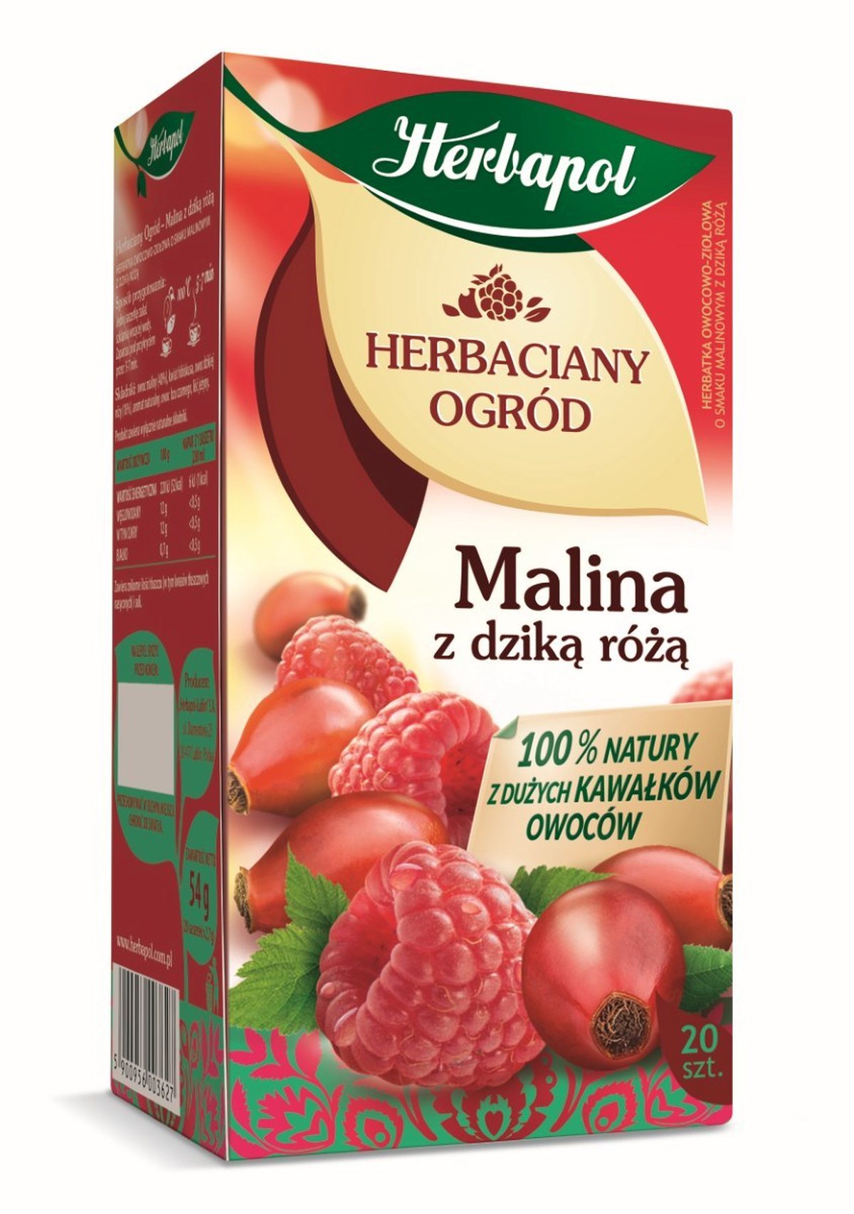 HERBAPOL EX HO MALINA D.RÓŻA 20/3g*10