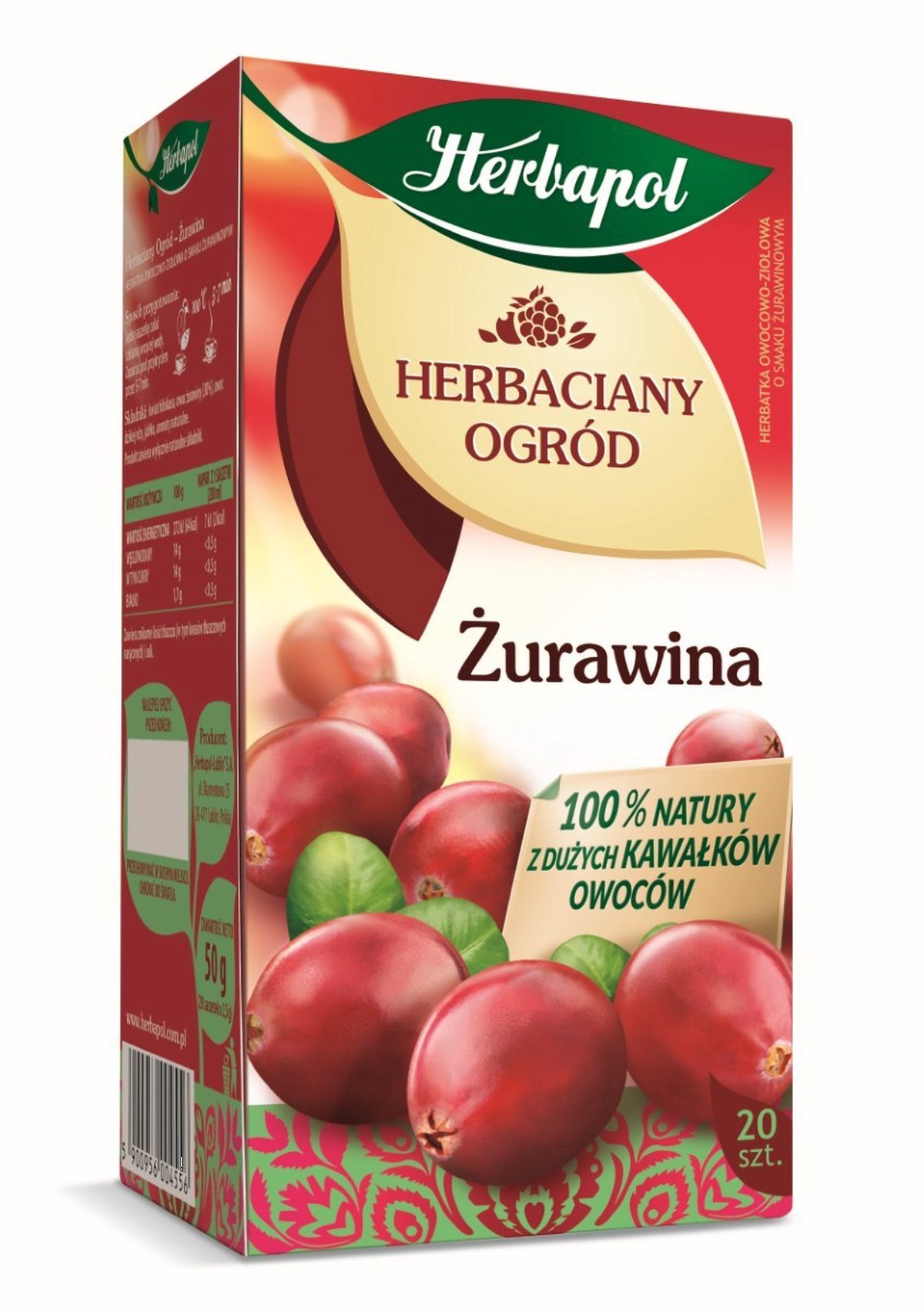 HERBAPOL EX HO ŻURAWINA 20/2,5g*10