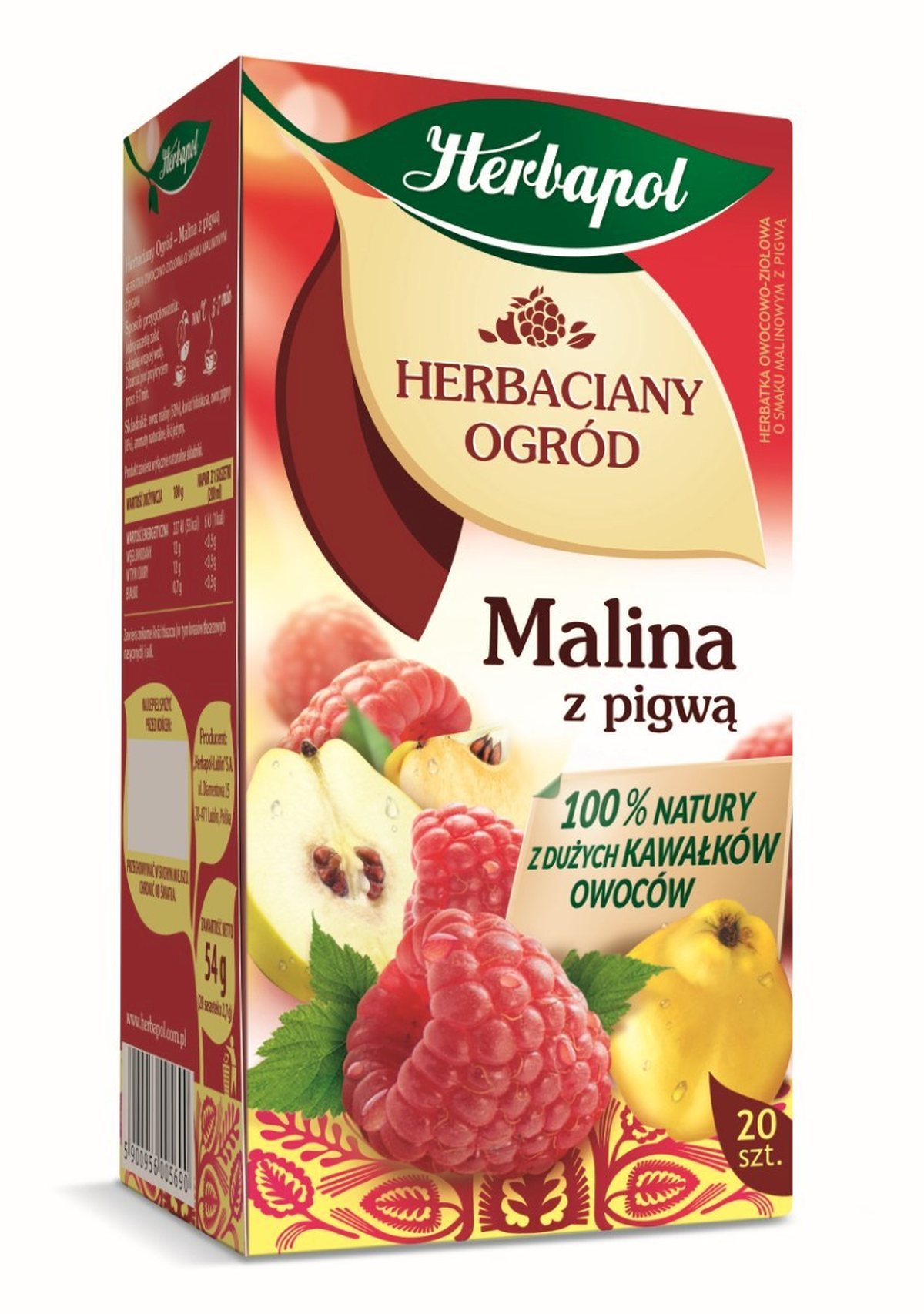 HERBAPOL EX HO MALINA Z PIGWĄ 20/4g*10