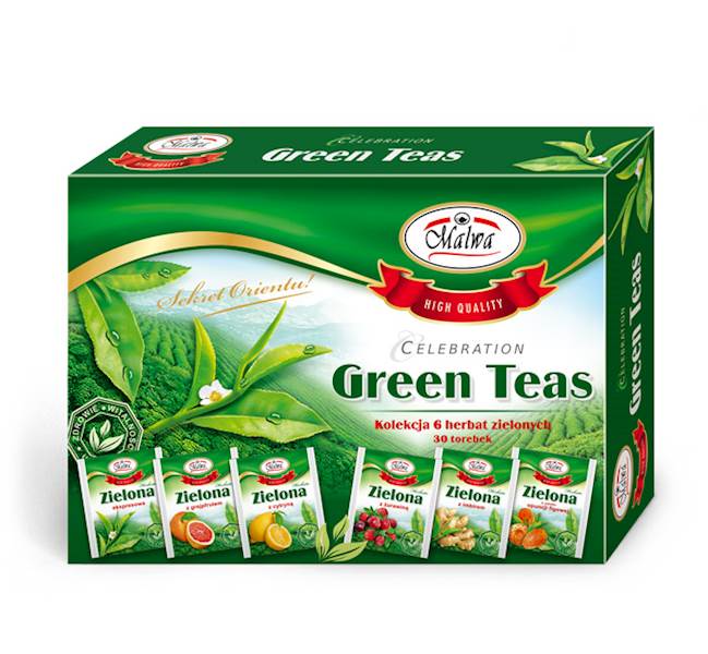 MALWA ZESTAW HERBAT GREEN TEAS 6x5/2g*10