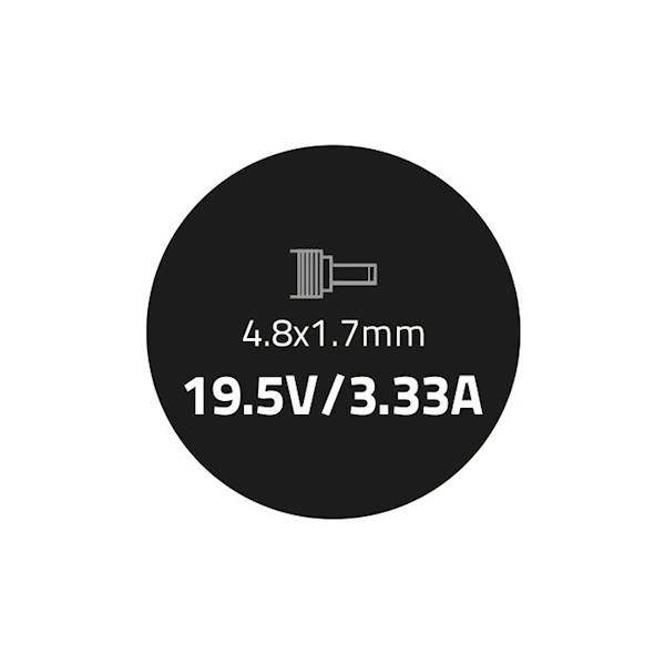 ZASILACZ QOLTEC DO HP/COMPAQ 65W | 19.5V | 3.33A |  4.8*1.7