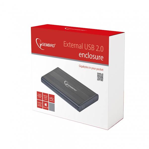 KIESZEŃ ZEW. 2,5" DO DYSKÓW USB 2.0 GEMBIRD U2S-5 CZARNA