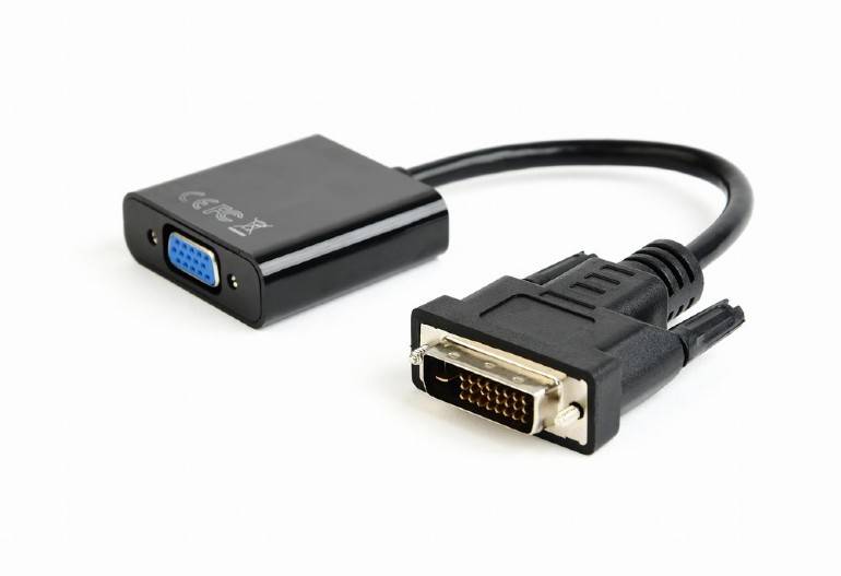 ADAPTER DVI-D (M) - VGA (F) KABEL 20CM GEMBIRD