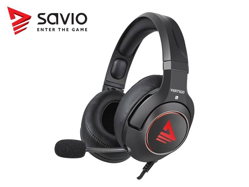 SŁUCHAWKI SAVIO VERTIGO 7.1 USB Z MIKROFONEM