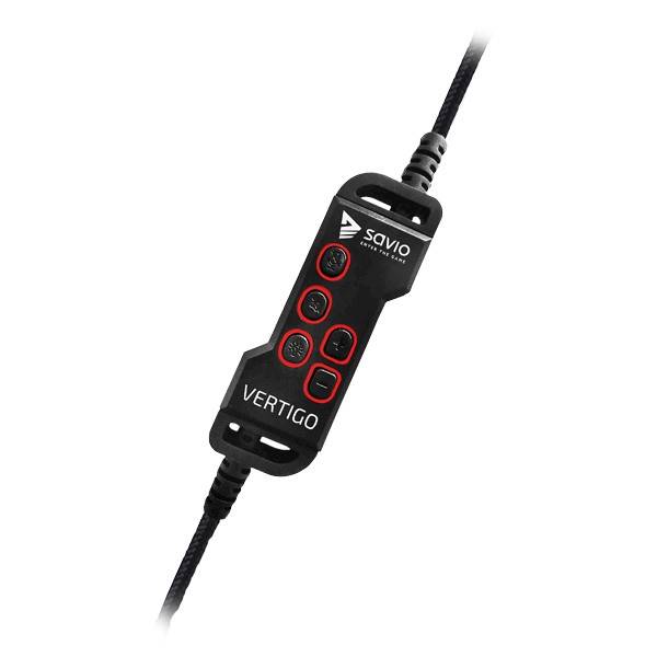 SŁUCHAWKI SAVIO VERTIGO 7.1 USB Z MIKROFONEM