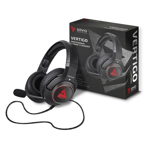 SŁUCHAWKI SAVIO VERTIGO 7.1 USB Z MIKROFONEM
