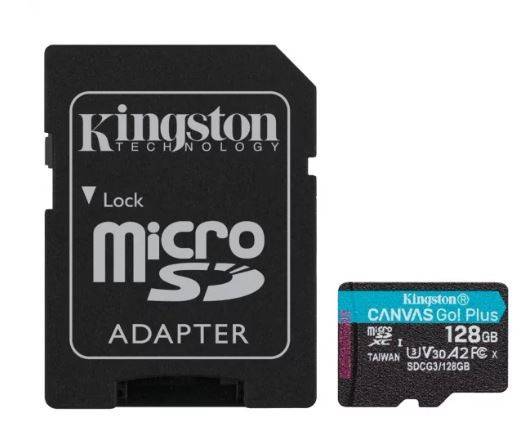 KARTA MICROSD 128GB KINGSTON CANVAS GO! PLUS + ADAPTER