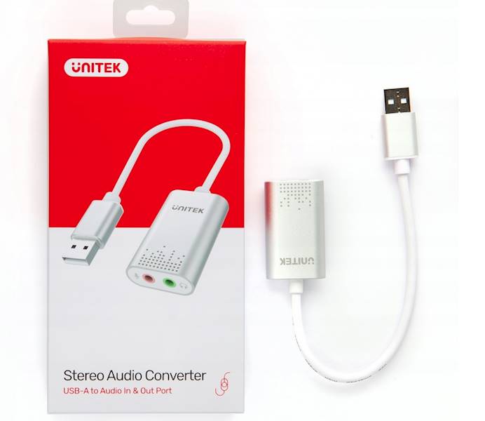 ZEWNĘTRZNA KARTA DŹWIĘKOWA UNITEK Y-247A USB STEREO