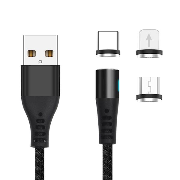 KABEL MAXLIFE MXUC-03 MAGNETYCZNY 3W1 LIGHTNING/USB-C/MICRO