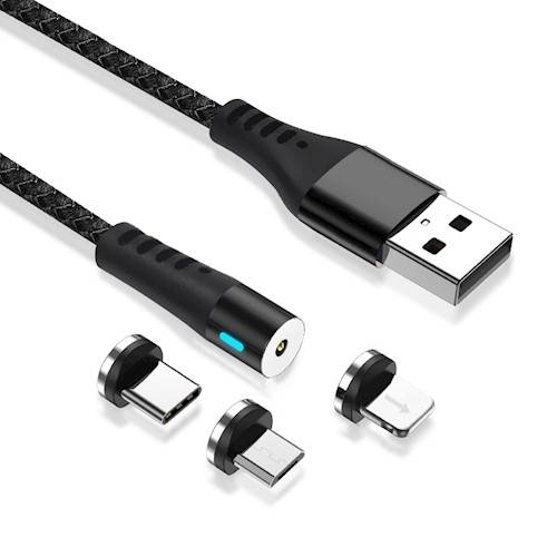 KABEL MAXLIFE MXUC-03 MAGNETYCZNY 3W1 LIGHTNING/USB-C/MICRO