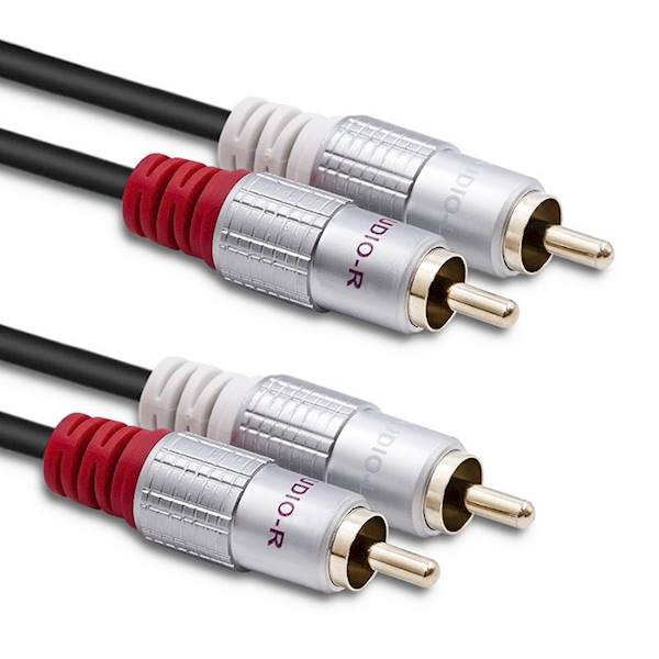 Kabel audio stereo 2xRCA męski/2xRCA męski 2m
