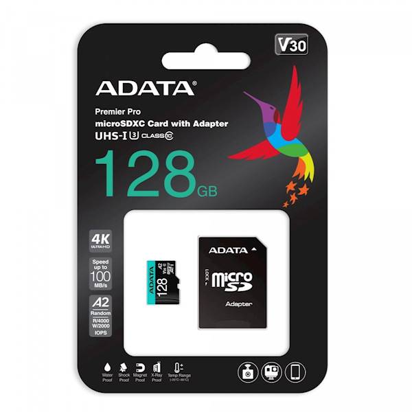 KARTA MICROSD 128GB ADATA PREMIER PRO + ADAPTER