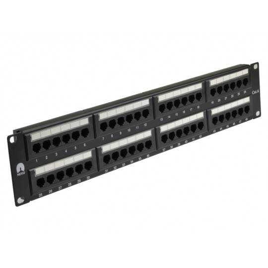 PATCH PANEL 48-PORT KAT.6 GEMBIRD Z ORGANIZEREM