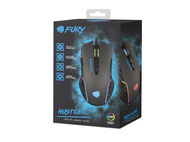 MYSZ PRZEWODOWA FURY HUSTLER RGB