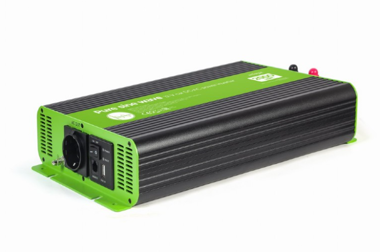 PRZETWORNICA GEMBIRD 12V/230V 2000W/4000W PURE SINE WAVE