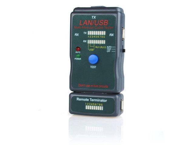 TESTER DIODOWY KABLI RJ45 RJ11 USB GEMBIRD