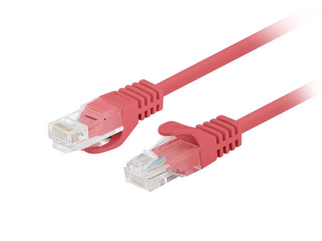 KABEL SIECIOWY PATCHCORD KAT.5E 0,5M CZERWONY LANBERG