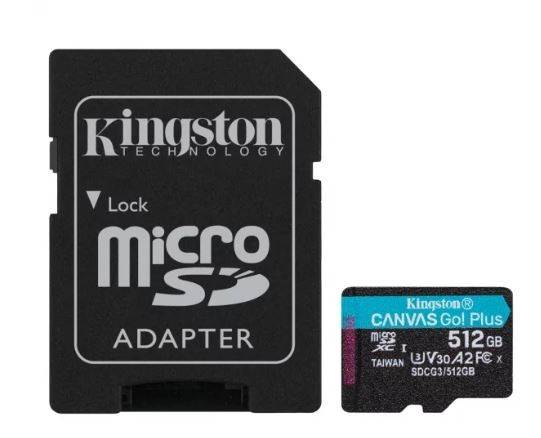 KARTA MICROSD 512GB KINGSTON CANVAS GO! PLUS + ADAPTER