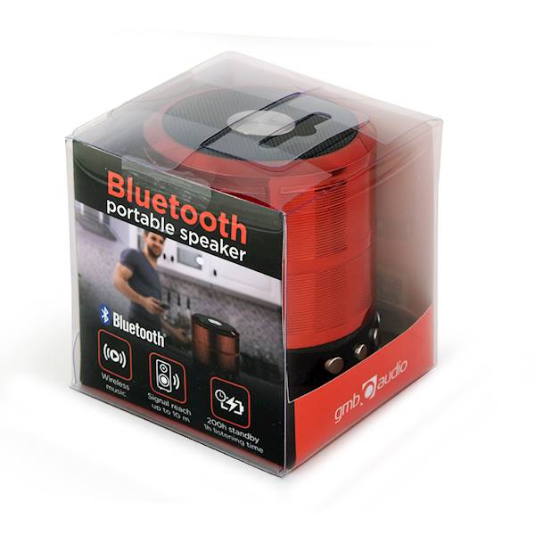 GŁOŚNIK BLUETOOTH GEMBIRD BT-08 CZERWONY
