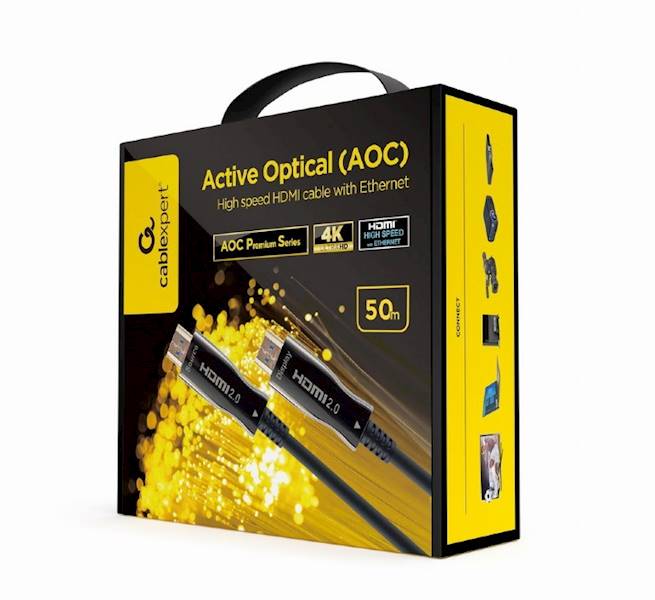 KABEL HDMI - HDMI v2.0 AOC 50M GEMBIRD