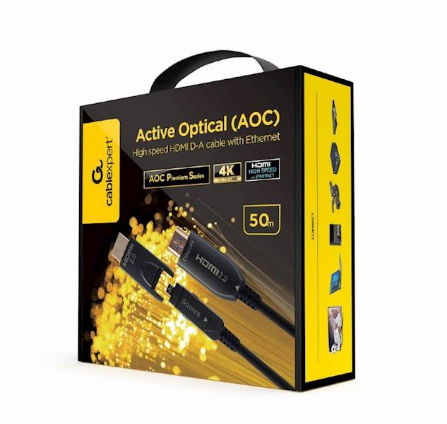 KABEL HDMI - microHDMI / HDMI v2.0 AOC 50M GEMBIRD