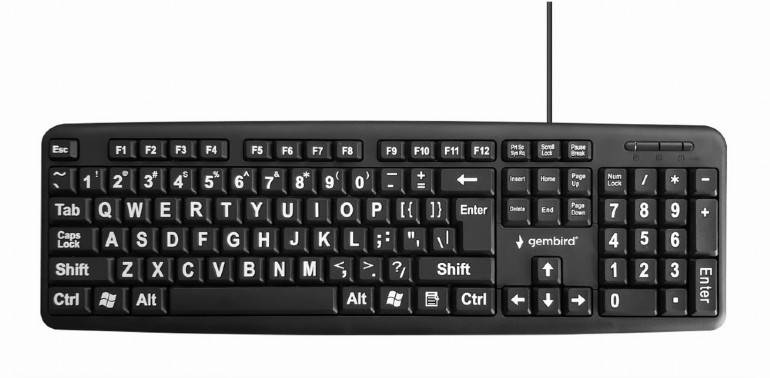 KLAWIATURA PRZEWODOWA GEMBIRD SENIOR US-103 CZARNA