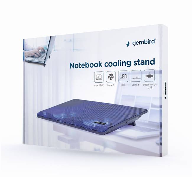 PODKŁADKA CHŁODZĄCA LAPTOPA GEMBIRD 15,6" LED