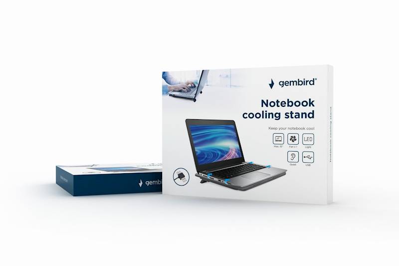 PODKŁADKA CHŁODZĄCA DO LAPTOPA NOTEBOOKA GEMBIRD 15" LED 