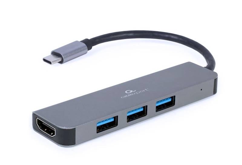 ADAPTER USB-C - HDMI Z HUBEM USB 3.0 GEMBIRD