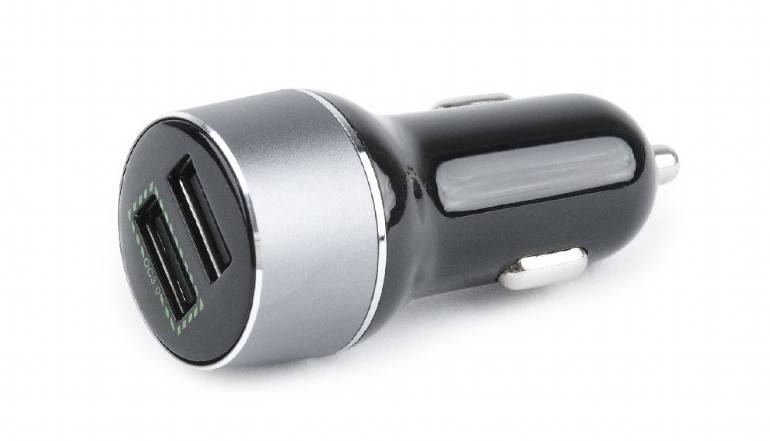 ŁADOWARKA SAMOCHODOWA 2xUSB 2.1A GEMBIRD ENERGENIE CZARNA