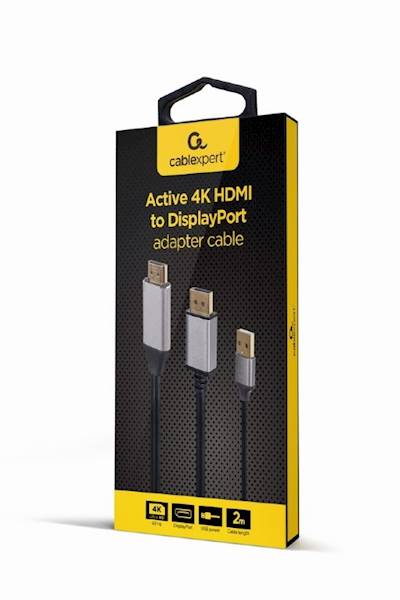 ADAPTER HDMI (M) - DISPLAYPORT (M) ZASILANY USB GEMBIRD