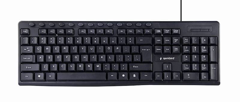 KLAWIATURA PRZEWODOWA GEMBIRD UM-107 CZARNA