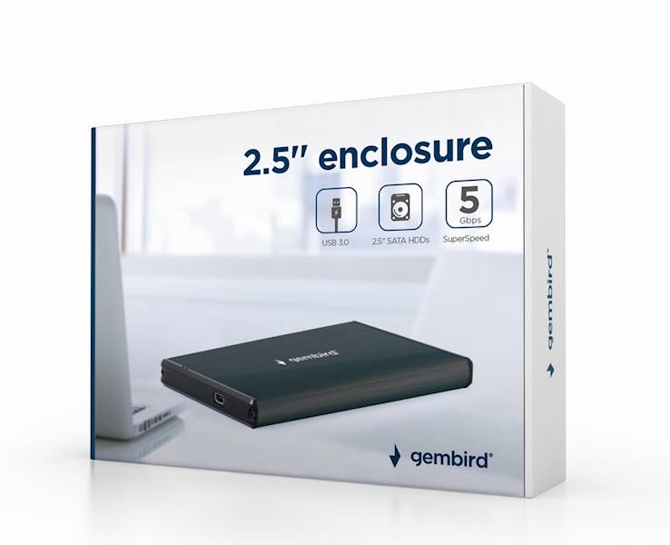 KIESZEŃ ZEW. 2,5" DO DYSKÓW USB 3.0 GEMBIRD U3S-3 ZIELONA