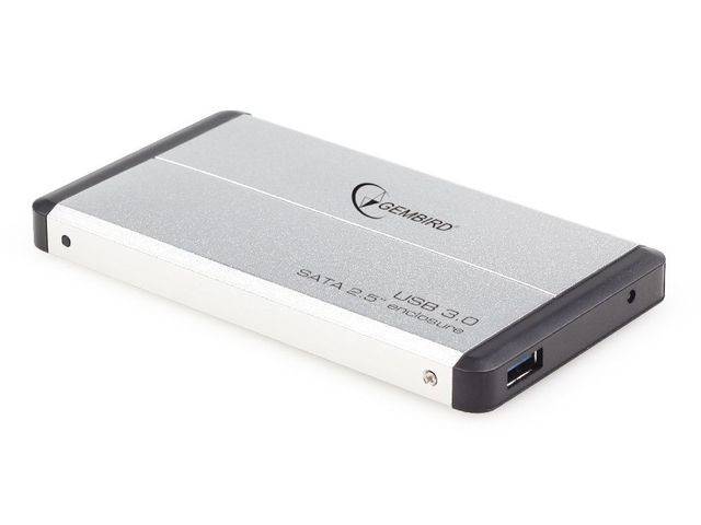 KIESZEŃ ZEW. 2,5" DO DYSKÓW USB 3.0 GEMBIRD U3S-2 SREBRNA