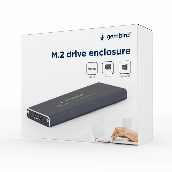 OBUDOWA SSD M.2 SATA MICROUSB 3.0 GEMBIRD CZARNA