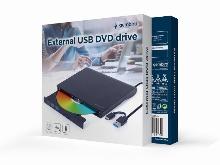 NAPĘD ZEWNĘTRZNY DVD GEMBIRD USB-03 CZARNY