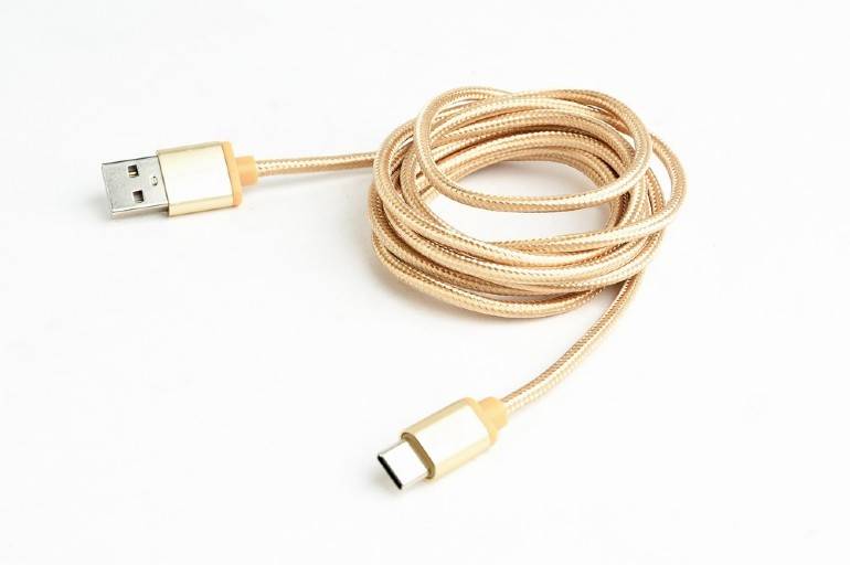 KABEL USB - USB-C GEMBIRD 1,8M SZNUREK ZŁOTY