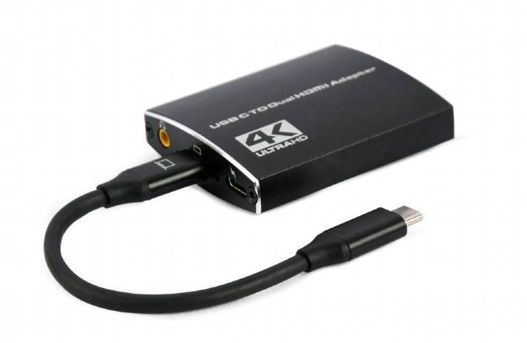 ADAPTER USB-C (M) - 2x HDMI (F) + AUDIO GEMBIRD