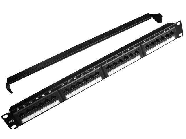 PATCH PANEL 24-PORT KAT.6 GEMBIRD Z ORGANIZEREM