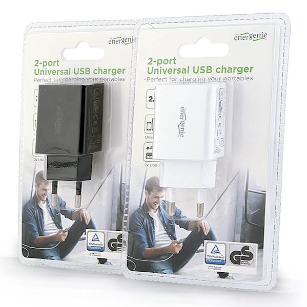ŁADOWARKA SIECIOWA 1xUSB 2A GEMBIRD BIAŁA