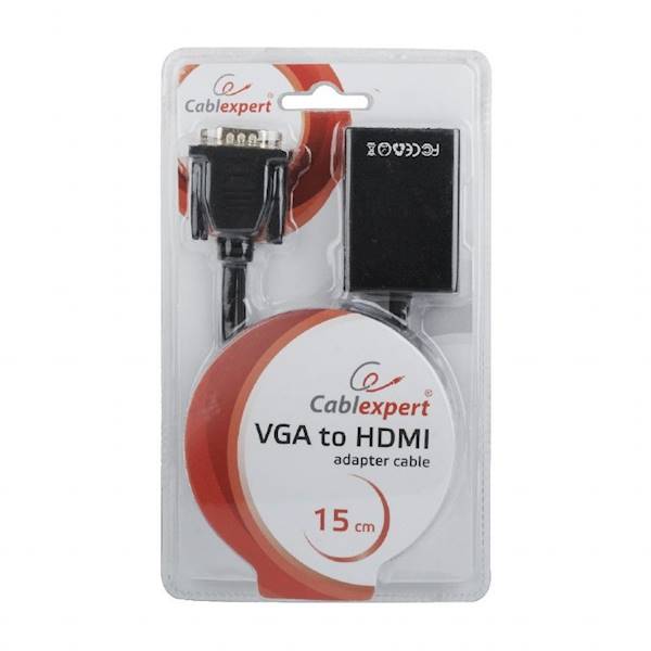 ADAPTER VGA (M) -> HDMI (F) NA KABLU GEMBIRD
