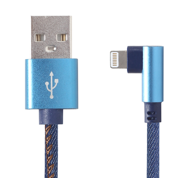 KABEL USB - LIGHTNING KĄTOWY 1M JEANS GEMBIRD