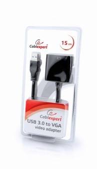 ADAPTER USB 3.0 (M) - VGA (F) GEMBIRD