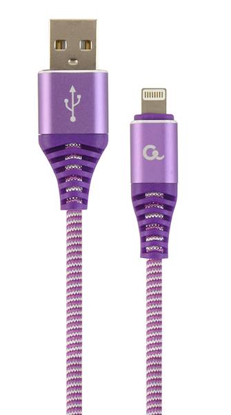 KABEL USB - LIGHTNING PREMIUM 1M GEMBIRD FIOLETOWY