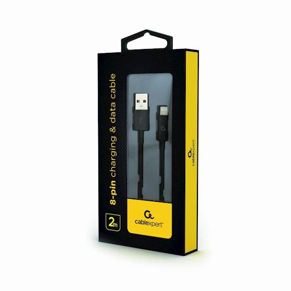 KABEL USB - LIGHTNING 2M GEMBIRD CZARNY
