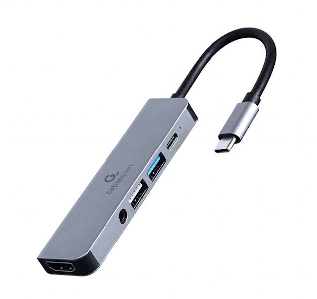 ADAPTER 5w1 USB-C - HDMI | USB-C | USB 3.0 / 2.0 | AUDIO GEMBIRD