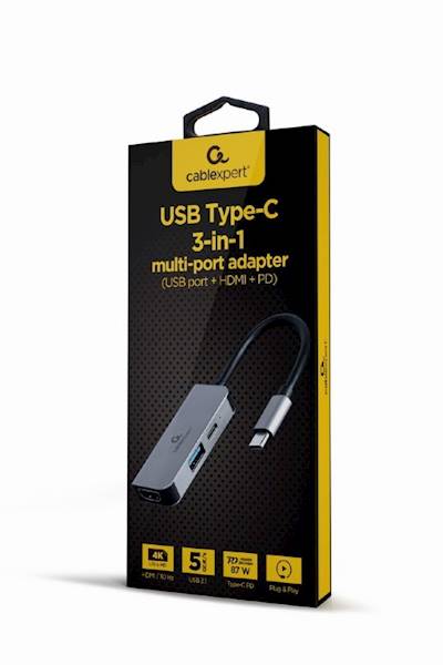 ADAPTER 3w1 USB-C - HDMI | USB-C | USB 3.0 GEMBIRD