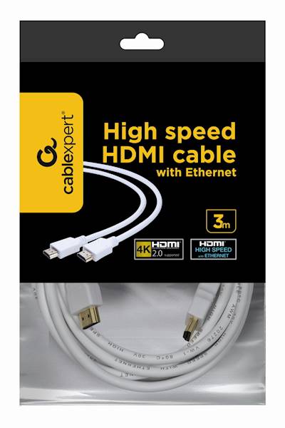 KABEL HDMI - HDMI v2.0 3M GEMBIRD BIAŁY