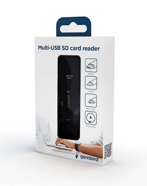 CZYTNIK KART SD/MICROSD USB-C + MICROUSB + USB