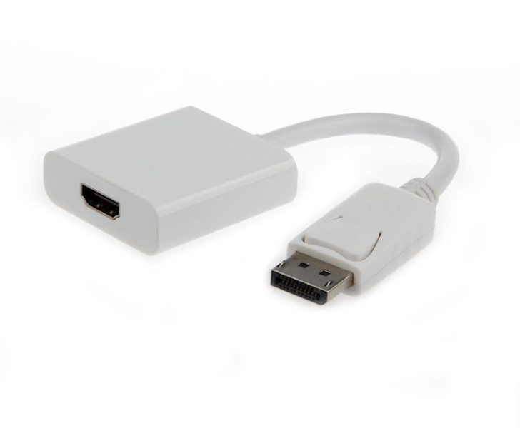ADAPTER DISPLAYPORT (M) - HDMI (F) NA KABLU 10CM GEMBIRD BIAŁY